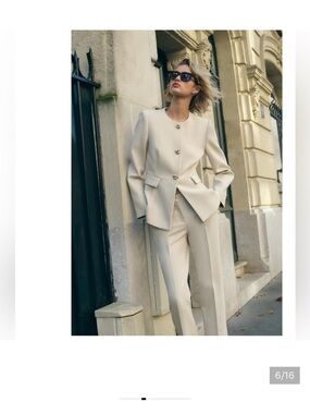 Zara Cream Tailored Women’s  Blazer:Small